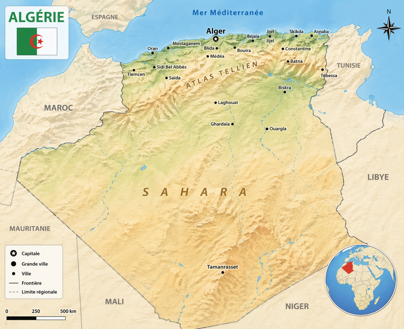 Map of Algeria